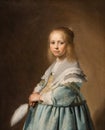 Portrait of aÃÂ GirlÃÂ Dressed inÃÂ Blue, painting by Johannes Cornelisz. Verspronck